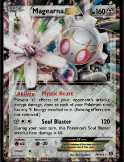 Magearna EX Ultra Rare XY Steam Siege 75/114 Metal Holofoil Pokemon Card - Image 1