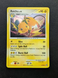 M/NM Pokemon Raichu Holo Card 8/100 Stormfront - Image 1