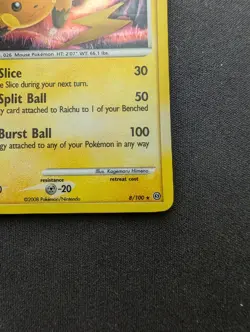 M/NM Pokemon Raichu Holo Card 8/100 Stormfront - Image 5