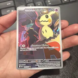 Pokemon Team Rocket's Mimikyu Full Art Foil Illustration Rare 238/217 60 HP Card - Image 2