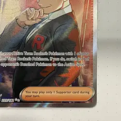Team Rocket's Giovanni 225/182 Ultra Rare Pokemon Card Destined Rivals TCG NM - Image 5