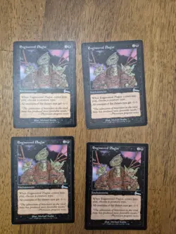 4 X Engineered Plague - Urza's Legacy (ULG) LP - MP Pre Modern - Image 1