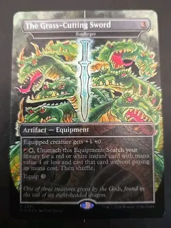 The Grass-Cutting Sword - Sunforger Secret Lair Drop MTG Foil Near Mint - Image 1
