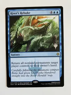 1x River’s Rebuke *PROMO* MTG XLN MT/NM Ixalan PW Stamp Commander Combined Ship - Image 1