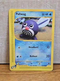 Poliwag 125/165 Expedition Non-Holo Vintage Pokemon Card TCG - Image 1