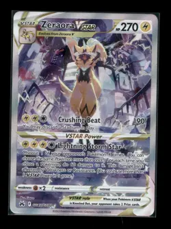 Pokemon TCG Zeraora VSTAR Holo Card Crown Zenith: Galarian Gallery GG43/GG70 - Image 1