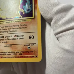 Pokemon TCG Ninetales Base Set Holo 12/102 A - Image 5