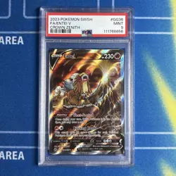 PSA 9 MINT FA/Entei V #GG36 Crown Zenith Pokemon SWSH - Image 1