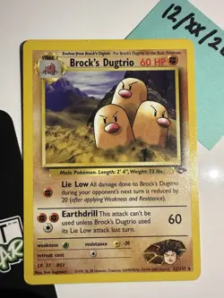Brocks Dugtrio 22/132, Gym Challenge, Pokemon TCG, Unlimited 2000, WOTC, NM - Image 1