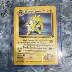 Pokemon Lt. Surge's Jolteon Gym Challenge Rare 28/132 70 HP Unlimited Regular - Image 1
