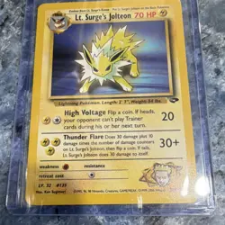 Pokemon Lt. Surge's Jolteon Gym Challenge Rare 28/132 70 HP Unlimited Regular - Image 2