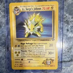 Pokemon Lt. Surge's Jolteon Gym Challenge Rare 28/132 70 HP Unlimited Regular - Image 3
