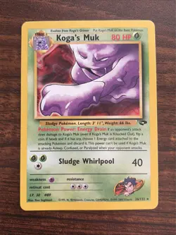 Pokemon Koga's Muk 26/132 Gym Challenge Non-Holo Rare NM - Image 1