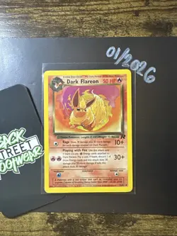 Dark Flareon 35/82, Team Rocket, Pokemon TCG, WOTC, Vintage 2000, Uncommon, NM - Image 3