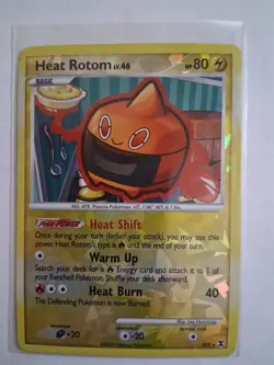 Pokemon Heat Rotom Reverse Holo Platinum Rising Rivals RT3 LP - Image 1