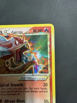 Pokemon Gyarados Gold Star (Delta Species) 102/110 Holon Phantoms Holo - Image 3