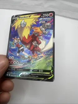 Pokemon TCG Blaziken v TG14/TG30 Holo Ultra Rare Silver Tempest Trainer Gallery - Image 3