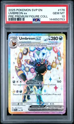 2025 POKEMON SVP EN-SV BLACK STAR PROMO #176 UMBREON EX PSA 10 - Image 1