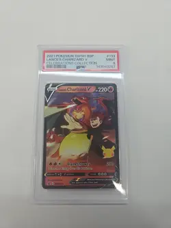 2021 POKEMON SWSH PROMO CELEBRATIONS COLLECTION LANCE'S CHARIZARD V PSA 9 - Image 1