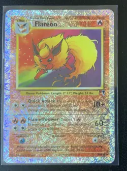 Flareon Pokemon Reverse Holo 10/110 Legendary Collection Fireworks - Image 1