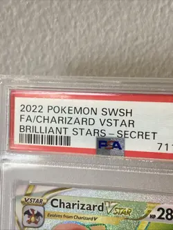 PSA 9 ~ 2022 POKEMON SWSH #174 FA/CHARIZARD VSTAR ~ BRILLIANT STARS-SECRET - Image 3