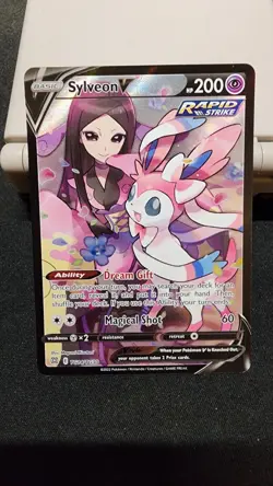 Pokemon Sylveon V Rapid Strike Ultra Rare Holo TG14 Brilliant Stars 200 HP - Image 1