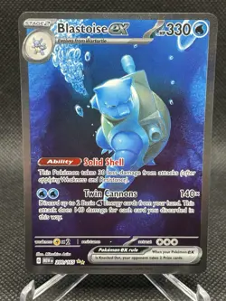 Pokemon TCG Blastoise ex 200/165 Scarlet & Violet 151 EX Holo 330HP Rare - Image 1