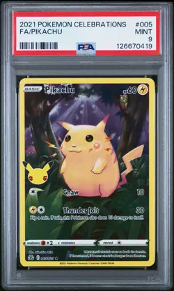 PSA 9 2021 Pokemon Celebrations #005 Pikachu Full Art - Image 1