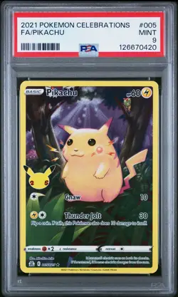PSA 9 2021 Pokemon Celebrations #005 Pikachu Full Art - Image 1