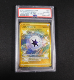 2020 Pokemon Darkness Ablaze Capture Energy Full Art #201 GMT PSA 10 Secret Rare - Image 1