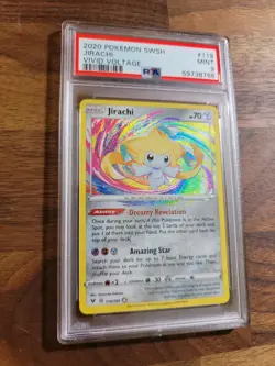 2020 Pokemon Vivid Voltage #119 Jirachi Amazing Rare PSA 9 Mint - Image 1