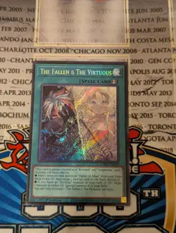 The Fallen & The Virtuous-Secret Rare-CH01-EN019 1st Edition Yugioh! - Image 1