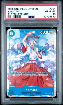 One Piece - OP13-054 - Yamato - Alternate Art - PSA 10 - Image 1