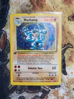 MACHAMP - 8/102 - Base Set - Holo - Pokemon Card - DMG - Image 1