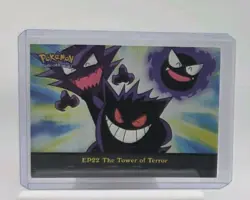 EP22 The Tower of Terror Team Rocket Topps TV Animation Card 2000 Gastly Gengar - Image 1