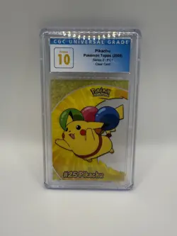 Pokemon Topps Series 2 PIKACHU Clear Card CGC 10 PRISTINE PC1 - Image 1
