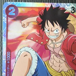 One Piece Card Game Bandai Monkey D. Luffy OP01-024 SR Holo - Image 2