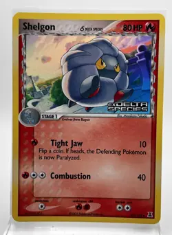 Shelgon 53/113 Reverse Holo Stamped Pokemon Card 2005 EX Delta Species LP - Image 1
