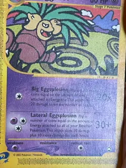 POKEMON EXEGGUTOR 13/147 RARE AQUAPOLIS HP CARD - Image 3