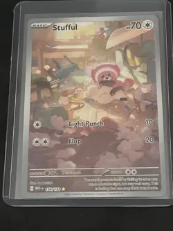 Pokemon Stufful 154/132 Me01: Mega Evolution Holo Card NM Condition - Image 1