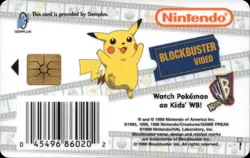 1999 Pikachu Pokemon Snap Blockbuster Video Card - Image 2