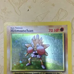 Pokemon Hitmonchan Base Set 7/102 Holo Rare 70 HP Fighting Card - Image 2
