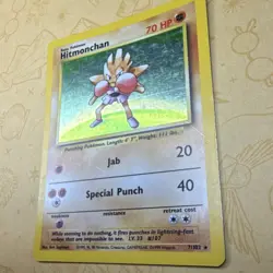 Pokemon Hitmonchan Base Set 7/102 Holo Rare 70 HP Fighting Card - Image 4