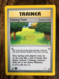 Healing Field 61/64 Uncommon 1st Edition Neo Revalation Pokemon TCG Card - Image 1