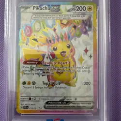 PSA 9 Mint Pikachu ex 219/191 Ultra Rare Surging Sparks SSP Pokemon Card - Image 2