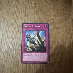Yugioh! MP Solemn Judgment - SDLS-EN038 - Common 1st Edition Moderately PlayeD - Image 1