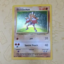 Pokemon Hitmonchan Base Set Holo Rare 70 HP 7/102 Wizards 1999 TCG Card - Image 1