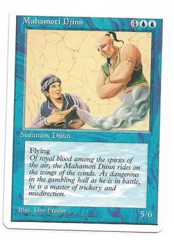 Magic the Gathering ~ MTG ~ 1x Mahamoti Djinn ~ Fourth Edition ~ 4Ed ~ LP - Image 1