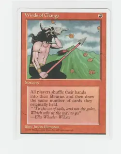 Magic the Gathering ~ MTG ~ 1x Winds of Change ~ Fourth Edition ~ 4Ed ~ MP - Image 1