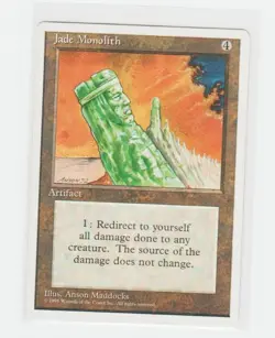 Magic the Gathering ~ MTG ~ 1x Jade Monolith ~ Fourth Edition ~ 4Ed ~ M/NM - Image 1